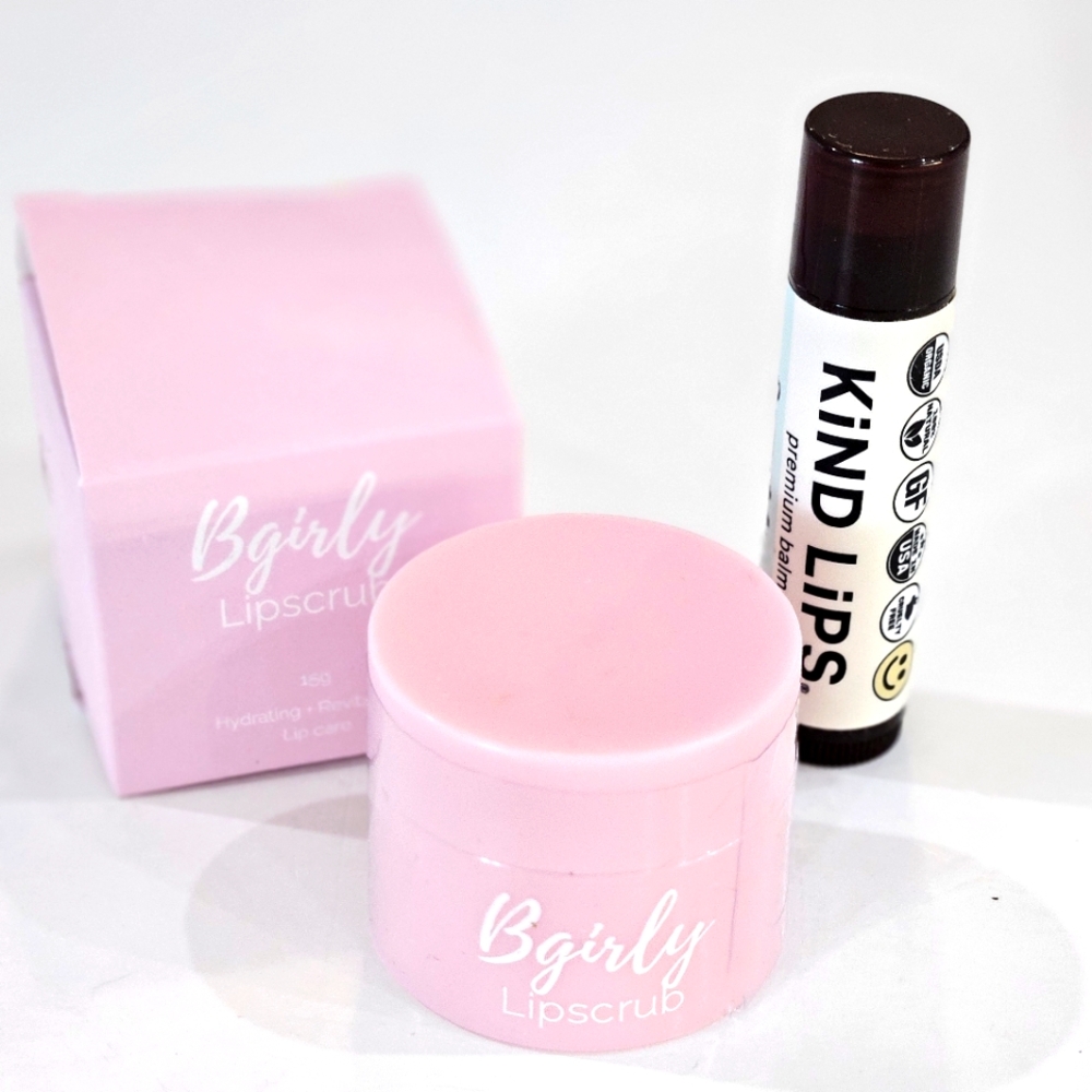 BGirly LipSauce | Vanilla Lip Scrub + Kind Lips Premium Lip Balm (Mint)